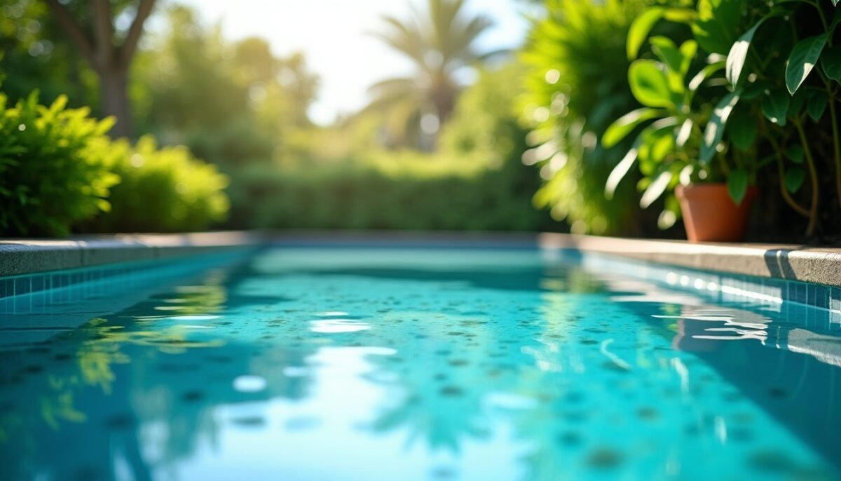 Astuce naturelle et traditionnelle pour retrouver une eau de piscine cristalline malgré la verdure